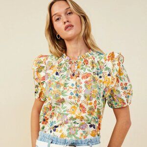 HAYDEN LA CREAM FLORAL TOP